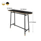 Industrial Iron Bar Table Faux Marble Specialty Top 41.3"H Bistro Table with Footrest Clearhalo 'Bar Furniture' 'Bar Tables' 'bar_tables' 'furn' 'furn_bar_tables' 'Furniture' 'furniture_bar_tables' 'Kitchen & Dining Furniture' 1200x1200_18e73cb5-5916-48eb-8126-fb53cc911552