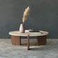 Einzel-Couchtisch mit 3 Beinen, moderner Cocktailtisch aus Holz in Beige/Braun