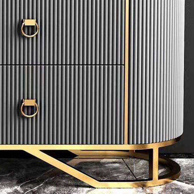 Sideboard in stile glam con tavolo da tavolo a buffet a 6 cassetti per la sala da pranzo