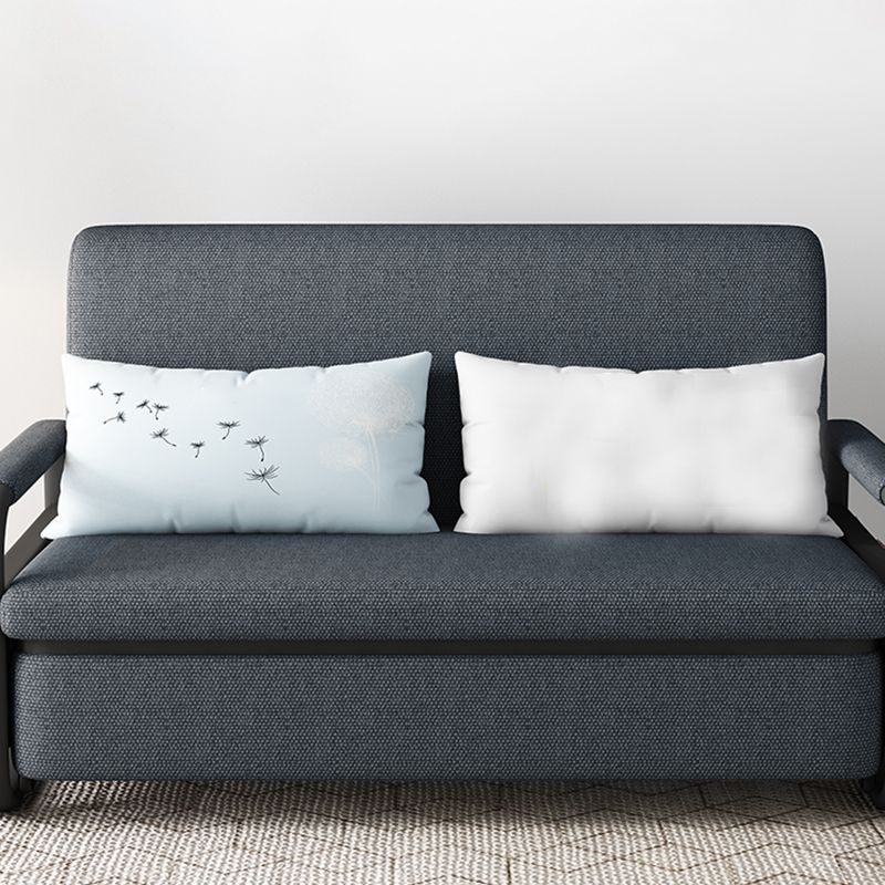 Contemporary Cotton Blend Square Arm Sofa Bed with Storage in Grey Clearhalo 'furn' 'furn_sofas' 'Furniture' 'furniture_sofas' 'Living Room Furniture' 'Sofa' 'sofas' 1200x1200_18eb729f-fc40-4794-b3cd-e3c0b7e5de4b