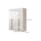 Hinged Wardrobe Armoire with Shelves White Wardrobe Closet for Home