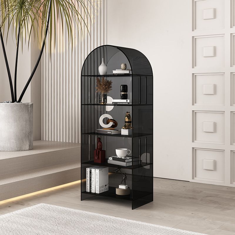 Acrylic Closed Back Standard Bookshelf Modern Style Bookcase