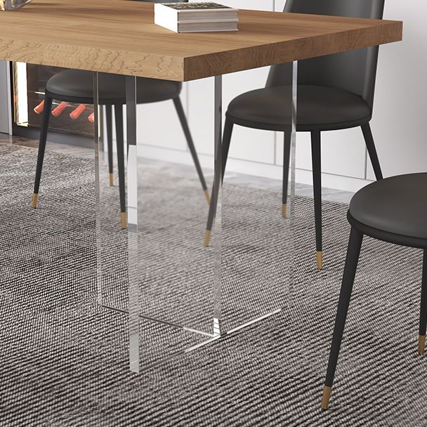 Modern Style Dining Table Rectangle Solid Wood Dining Table for Kitchen Clearhalo ' dining_table' 'Dining Tables & Seating' 'Dining Tables' 'furn' 'furn_dining_table' 'Furniture' 'furniture_dining_table' 'Kitchen & Dining Furniture' 'kitchen&dining_furn' 'kitchen' 'kitchen_dining_table' 1200x1200_18eda814-95ec-479b-a218-8eab1487ee63