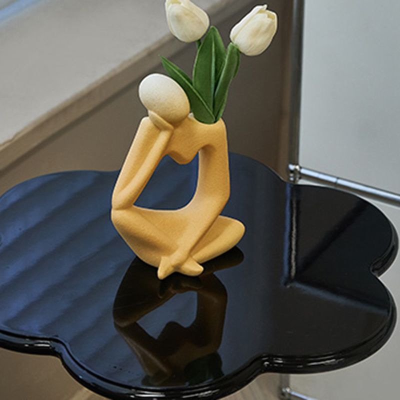 Mesa de madera de mesa lateral irregular de estilo moderno