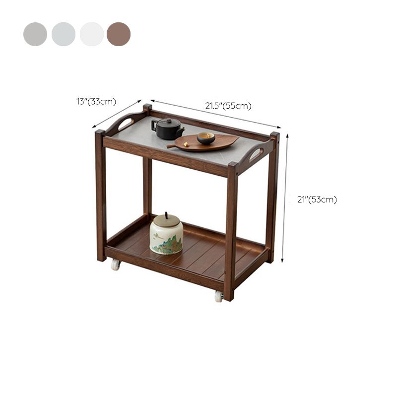 Modernistic Solid Wood with Shelf Rectangular Double Tier Side Table Clearhalo 'Coffee & Accent Tables' 'End & Side Tables' 'end_side_tables' 'furn' 'furn_end_side_tables' 'Furniture' 'Living Room Furniture' 1200x1200_18f11d99-66ea-4410-b9a9-edf9252a9558