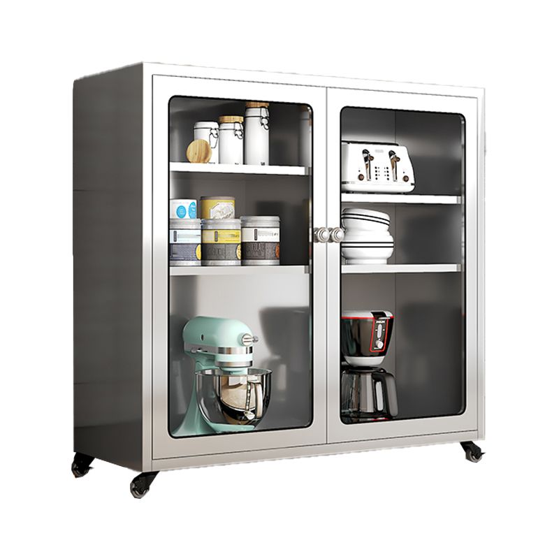 Steel Kitchen Sideboard Cabinet Modern Server Cabinet with Storage for Home Clearhalo 'buffet_sideboard' 'Buffets & Sideboards' 'furn' 'furn_buffet_sideboard' 'Furniture' 'furniture_buffet_sideboard' 'Kitchen & Dining Furniture' 1200x1200_18f5c8a4-1b7a-48d9-945b-332478fee406