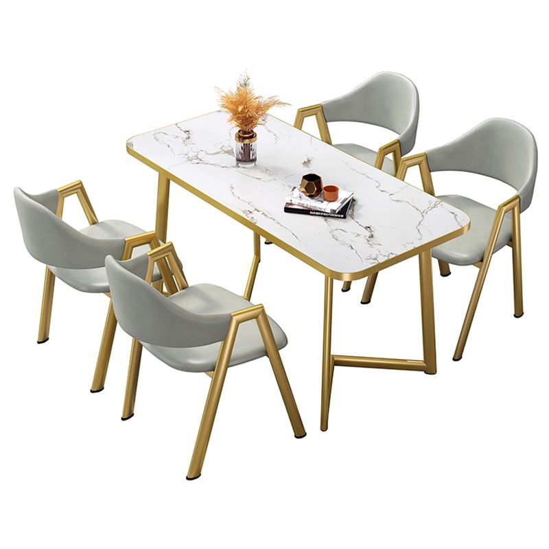 Glam Standard MDF Dining Table Rectangle Shape Dining Table for Kitchen Clearhalo ' dining_table' 'Dining Tables & Seating' 'Dining Tables' 'furn' 'furn_dining_table' 'Furniture' 'furniture_dining_table' 'Kitchen & Dining Furniture' 'kitchen&dining_furn' 'kitchen' 'kitchen_dining_table' 1200x1200_18f648e6-dee1-4e35-89e9-1b5e56e20ae1