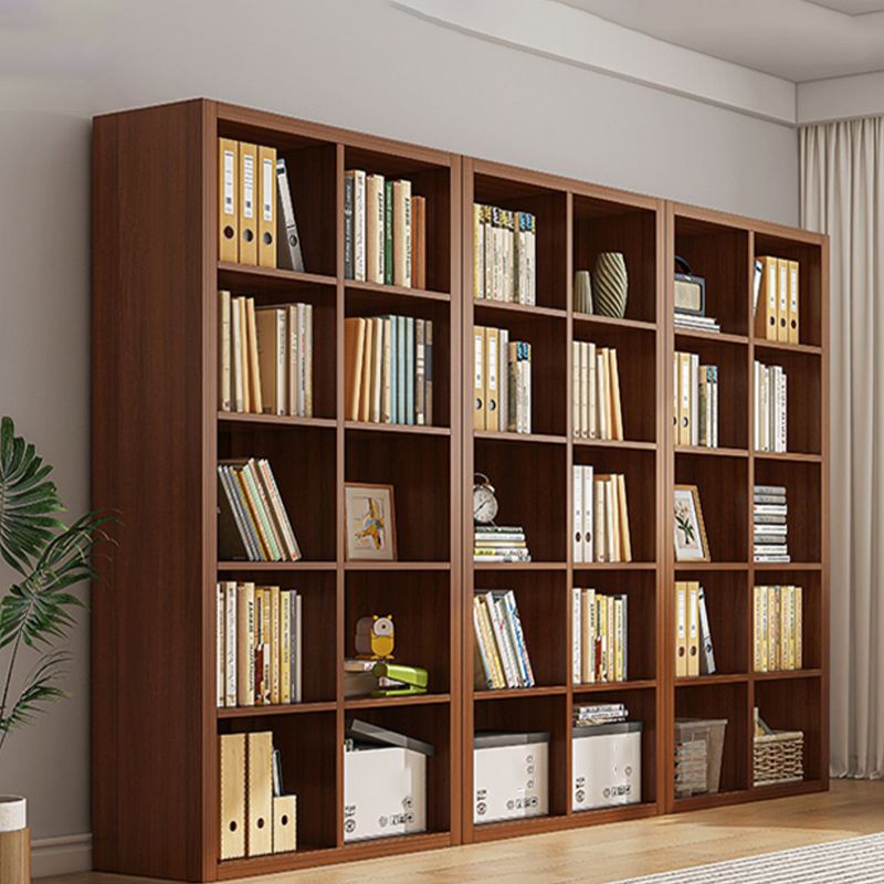 Bibliothèque scandinave en bois d'ingénierie standard à l'arrière fermé standard