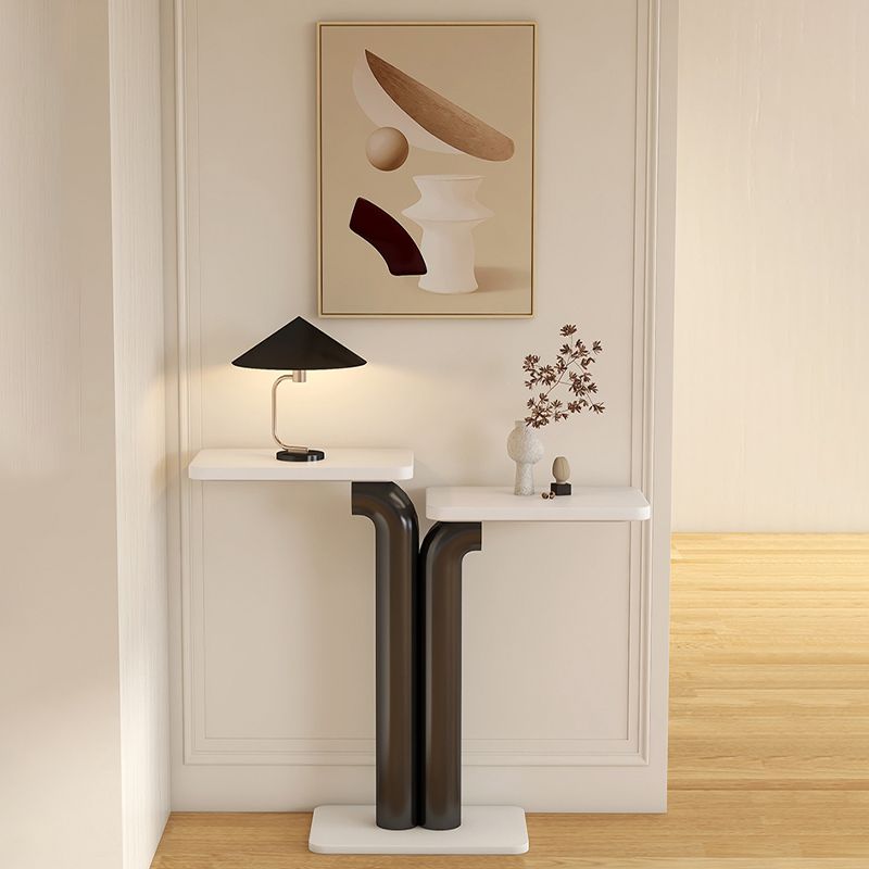 Rectangle Contemporary Console Table Stone Console Sofa Table for Hall