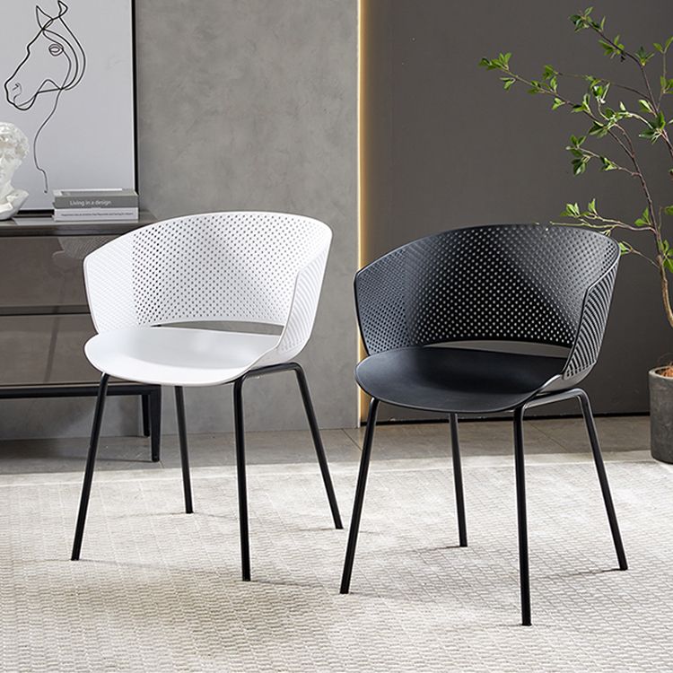 Contemporary Dining Arm Chair Open Back Side Chair with Metal Legs for Kitchen Clearhalo ' kitchen&dining_furn' 'Dining Chairs' 'Dining Tables & Seating' 'dining_chair' 'furn' 'furn_dining_chair' 'Furniture' 'furniture_dining_chair' 'Kitchen & Dining Furniture' 'kitchen' 1200x1200_18f93a86-f183-41a5-a483-c42bf7c0ae3c