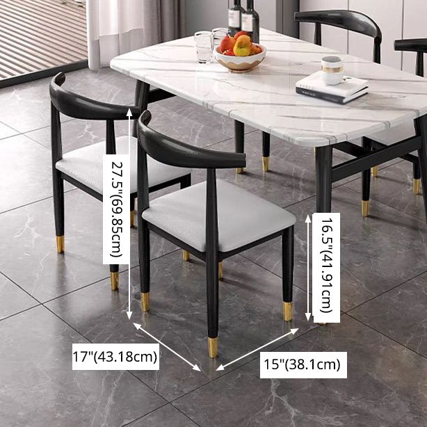 Minimalist Style MDF Top Dining Table Set of Rectangle Shape for Formal Dinette Set Clearhalo 'Dining Room Sets' 'Dining Tables & Seating' 'dining_room_set' 'furn' 'furn_dining_room_set' 'Furniture' 'furniture_dining_room_set' 'Kitchen & Dining Furniture' 'kitchen&dining_furn' 'kitchen' 1200x1200_18fc5148-3e95-42a4-a53a-9d8a4282feed