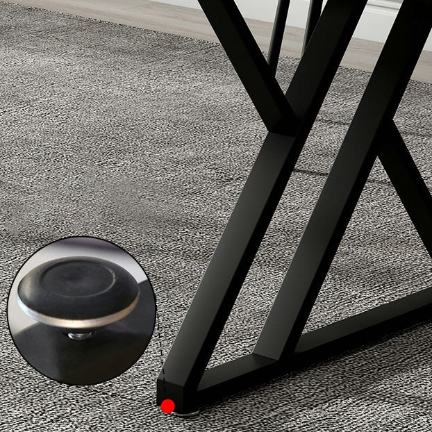 Modern Style Office Desk Sintered Stone Writing Desk with Metal Legs for Home Clearhalo 'furn' 'furn_office_desk' 'Furniture' 'furniture_office_desk' 'Office Desks' 'Office Furniture' 'office_desk' 1200x1200_18fd787f-6af7-4347-a74c-2246d5ec541d