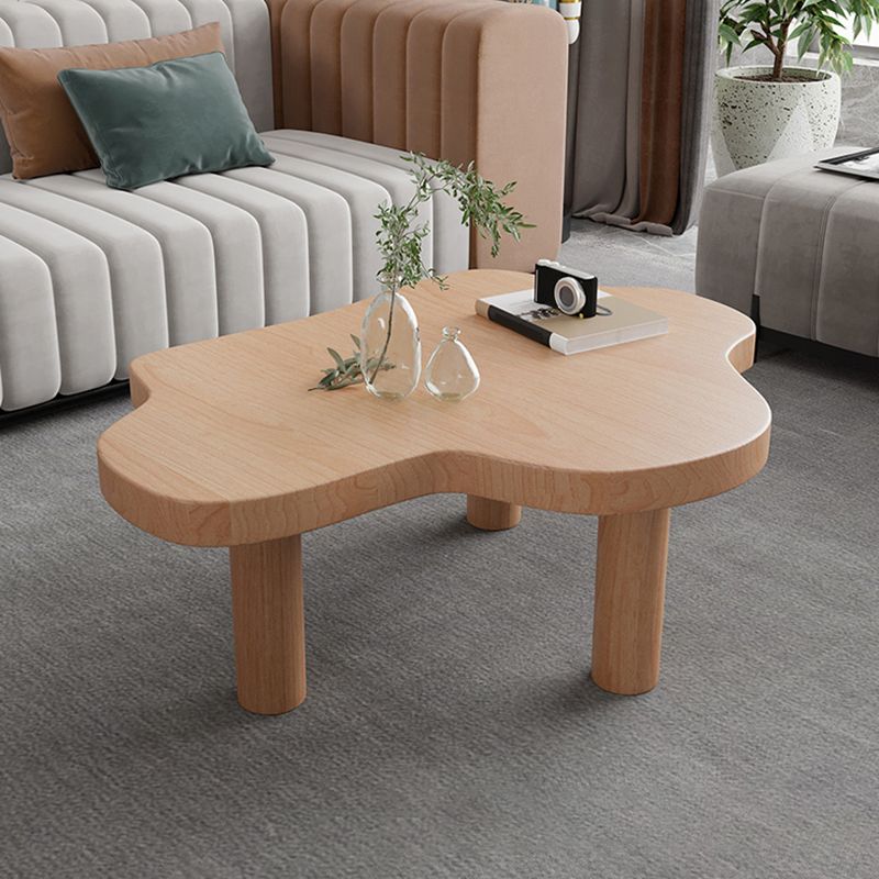 Nordic Cocktail Table 3 Legs Solid Wood Free Form Single Coffee Table Clearhalo 'Coffee & Accent Tables' 'Coffee Tables' 'coffee_tables' 'furn' 'furn_coffee_tables' 'Furniture' 'Living Room Furniture' 1200x1200_18fe3243-818f-440c-867d-87a1c6429e8d