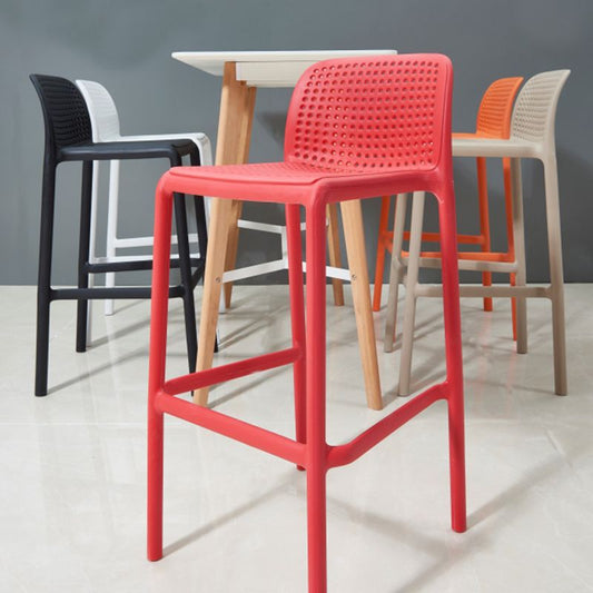 Modern Armless Backrest Counter Stool Plastic Bar Stool with Plastic Seat and Pedal Clearhalo 'Bar Furniture' 'Bar Stools' 'bar_stools' 'furn' 'furn_bar_stools' 'furniture_bar_stools' 'Kitchen & Dining Furniture' 'kitchen&dining_furn' 'kitchen' 'kitchen_furn' Furniture' 1200x1200_18febcf9-2d86-4bc9-ad93-2b2ba98ee8aa