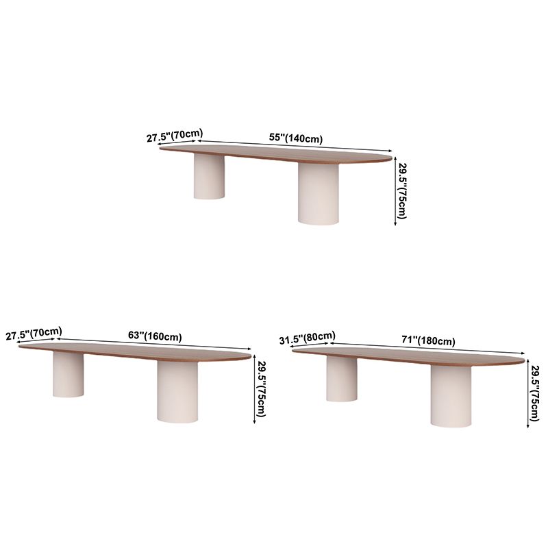 Solid Wood Contemporary Oval Table Wood Top Table for Dining Room and Kitchen Clearhalo ' dining_table' 'Dining Tables & Seating' 'Dining Tables' 'furn' 'furn_dining_table' 'Furniture' 'furniture_dining_table' 'Kitchen & Dining Furniture' 'kitchen&dining_furn' 'kitchen' 'kitchen_dining_table' 1200x1200_18fed75c-57f1-4166-bc4e-8271d3729fae