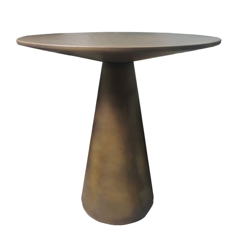 Mid-Century Metal Round Top Side Table 19.6-inch Pedestal End Table Clearhalo 'Coffee & Accent Tables' 'End & Side Tables' 'end_side_tables' 'furn' 'furn_end_side_tables' 'Furniture' 'Living Room Furniture' 1200x1200_18fedb92-de61-4a79-9750-d46d35accdab