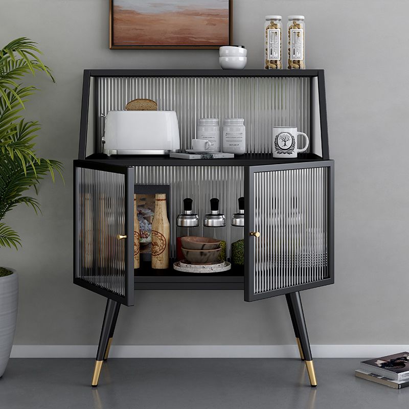 Matte Finish Glass Dining Buffet Modern Indoor Sideboard with Cabinets Clearhalo 'buffet_sideboard' 'Buffets & Sideboards' 'furn' 'furn_buffet_sideboard' 'Furniture' 'Kitchen & Dining Furniture' 1200x1200_18ff19ef-bba6-44a6-96f4-2191fbd6cbee