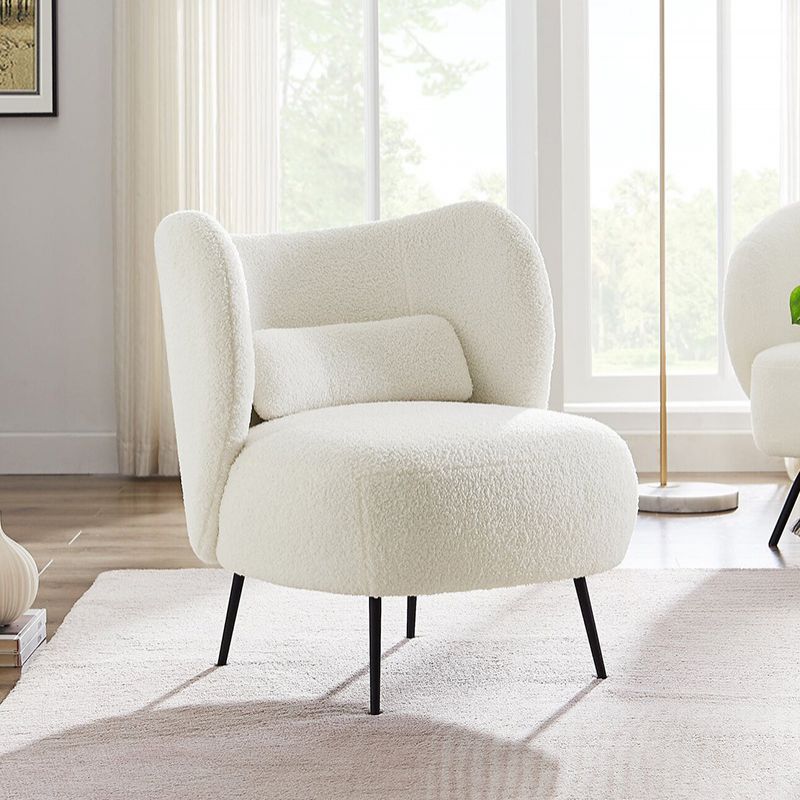 27.5"Wide Pillow Back Armless Slipper Accent Chair for Bedroom Clearhalo 'Accent Chairs' 'accent_chairs' 'Chairs & Seating' 'furn' 'furn_accent_chairs' 'Furniture' 'Living Room Furniture' 1200x1200_18ffe4d2-18c1-409f-9e65-169dff9722de