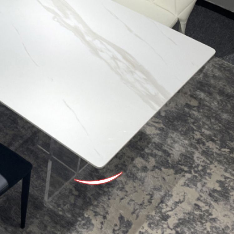 Contemporary Style Sintered Stone Dining Rectangle Table Set 1/4/5/6 Pieces Dining Set Clearhalo 'Dining Room Sets' 'Dining Tables & Seating' 'dining_room_set' 'furn' 'furn_dining_room_set' 'Furniture' 'Kitchen & Dining Furniture' 1200x1200_19006b13-512c-4387-93e8-dfba8a999069