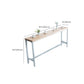 Modern Bar Height Table Solid Wood Top Bistro Bar Table with White Base