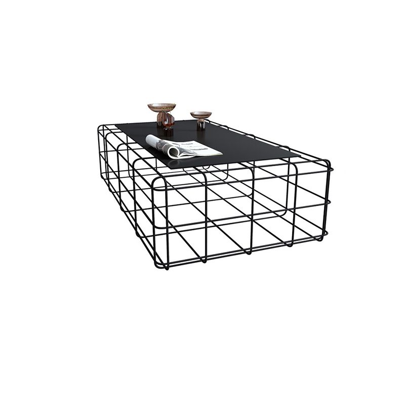 Mid-Century Modern Black Cocktail Table in Iron 1 Coffee Table Clearhalo 'Coffee & Accent Tables' 'Coffee Tables' 'coffee_tables' 'furn' 'furn_coffee_tables' 'Furniture' 'Living Room Furniture' 1200x1200_19015d2d-2bfb-49ed-b594-7e501928dfec