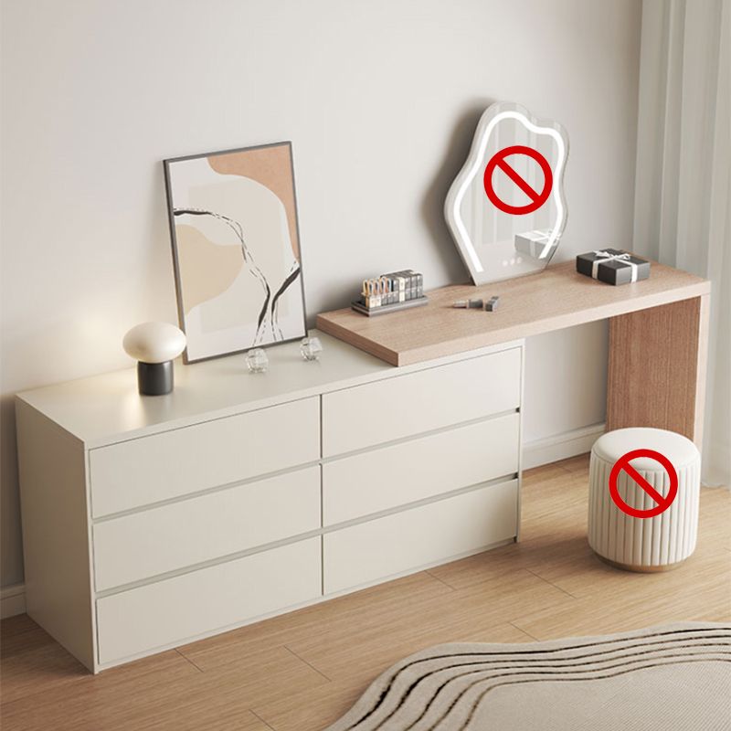Contemporary Solid Wood White With Drawer Bedroom Makeup Vanity Desk Clearhalo 'Bedroom Furniture' 'furn' 'furn_makeup_vanities' 'Furniture' 'Makeup Vanities' 'makeup_vanities' 1200x1200_1902278c-0c1d-484b-9b06-ac1101b294a0
