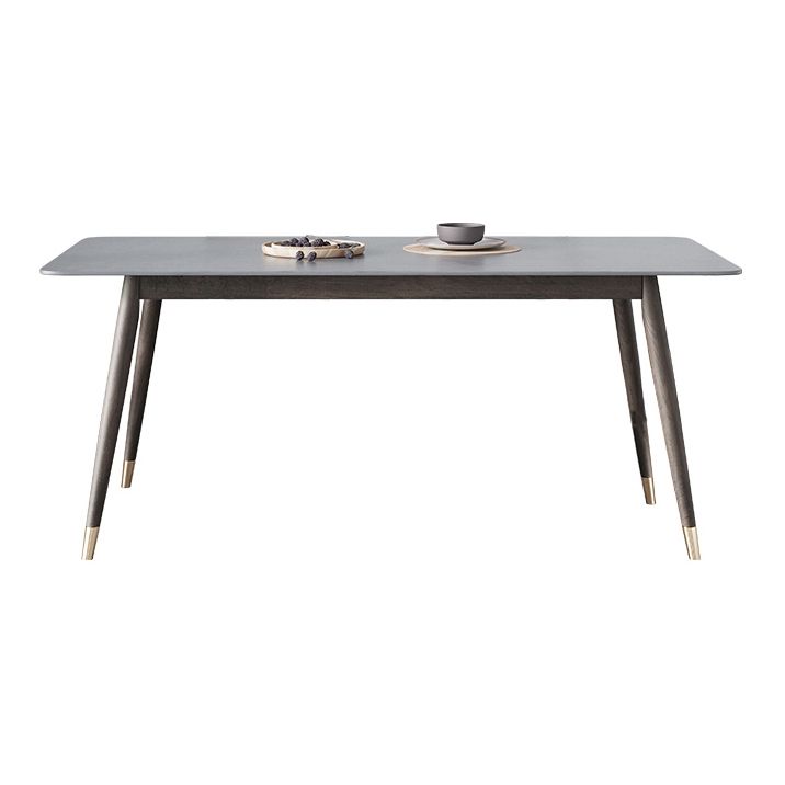 Modern Sintered Stone Top Kitchen Dining Table Rectangle Gray Dining Table with 4 Legs Base Clearhalo ' dining_table' 'Dining Tables & Seating' 'Dining Tables' 'furn' 'furn_dining_table' 'Furniture' 'furniture_dining_table' 'Kitchen & Dining Furniture' 'kitchen&dining_furn' 'kitchen' 'kitchen_dining_table' 1200x1200_19034365-42eb-4c63-a010-316ee190a297