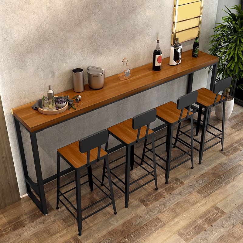 Moderne stijl 1/5/9-delige bartafelset rechthoekig grenenhouten aanrechttafel voor café