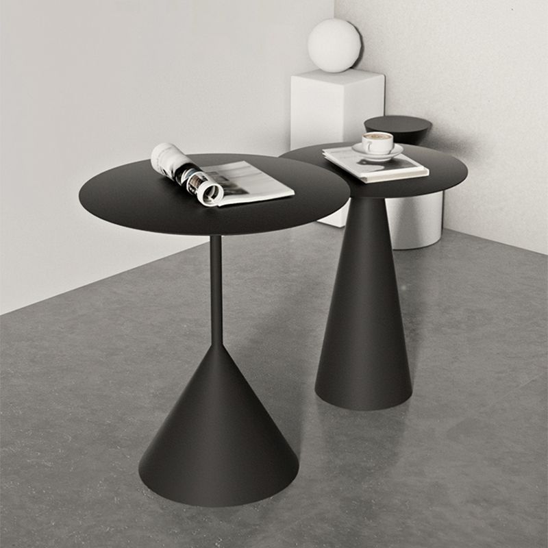 ミッドセンチュリーモダンペデスタルコーヒーテーブルメタルラウンドカクテルテーブル