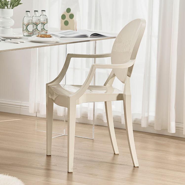 Zeitgenössischer Esszimmer Plastik König Louis Back Essstuhl