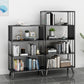 Modern Style Metal Bookshelf Black Open Back Bookcase for Home Office Clearhalo 'Bookcases' 'furn' 'furn_bookcases' 'Furniture' 'Office Furniture' 1200x1200_1907c7b0-ddd5-4da0-81c8-56584d776410