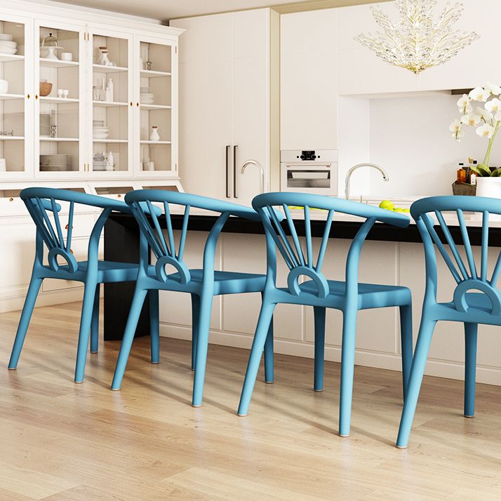 Modern Dining Windsor Back Chairs Plastic Dining Armless Chair for Kitchen Clearhalo ' kitchen&dining_furn' 'Dining Chairs' 'Dining Tables & Seating' 'dining_chair' 'furn' 'furn_dining_chair' 'Furniture' 'furniture_dining_chair' 'Kitchen & Dining Furniture' 'kitchen' 1200x1200_19081ad4-dbda-4493-9924-b41f049eabd8