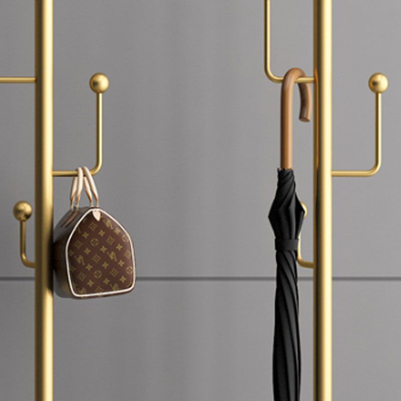 Freistehende Eingangshalle Hall Tree Marmor Basis Kleiderbügel mit 6 Haken