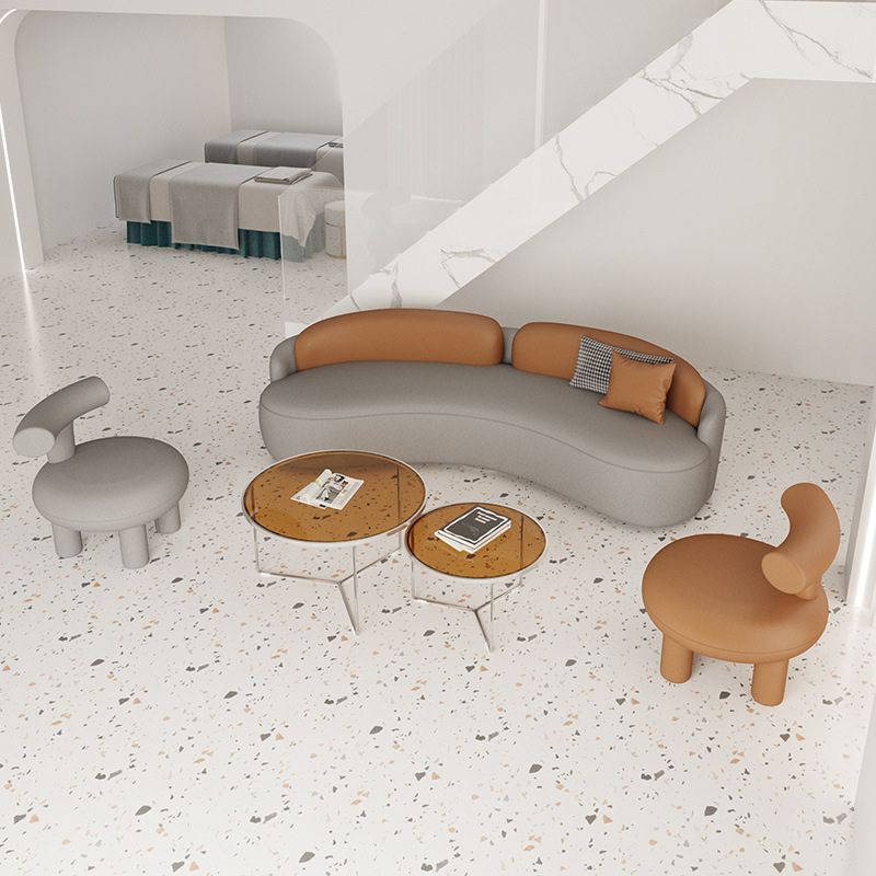 Faux Leather Cushions Back Sofa with Armless for Living Room Clearhalo 'furn' 'furn_sofas' 'Furniture' 'Living Room Furniture' 'Sofa' 'sofas' 1200x1200_190a610e-d909-40f0-acc1-748d09a48679