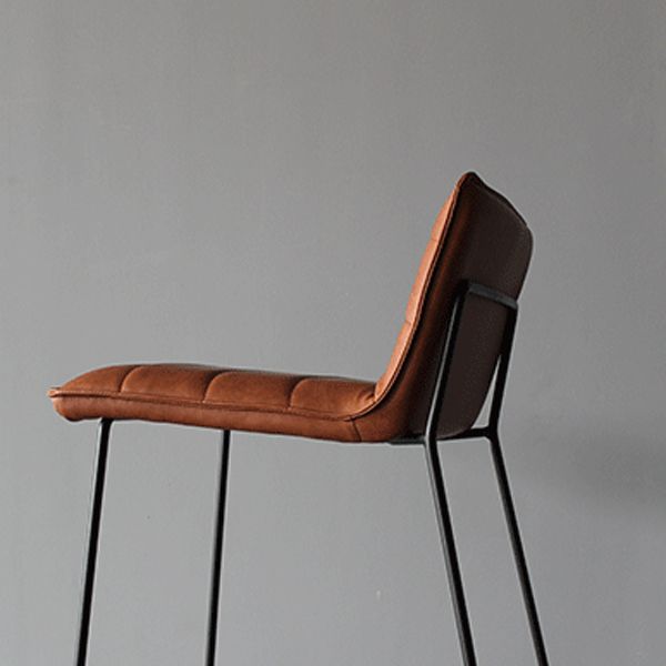Modern Low Back Restaurant Stool Matte Finish Leather Barstool Clearhalo 'Bar Furniture' 'Bar Stools' 'bar_stools' 'furn' 'furn_bar_stools' 'Furniture' 'furniture_bar_stools' 'Kitchen & Dining Furniture' 1200x1200_190b1da5-99be-402c-ac97-ff9e323e9f92