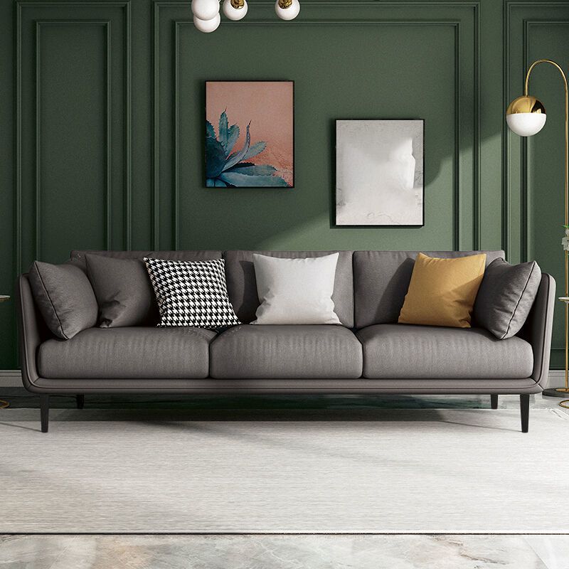 3 Seater 33.4"H Faux Leather Square Arm Sofa for Living Room Clearhalo 'furn' 'furn_sofas' 'Furniture' 'furniture_sofas' 'Living Room Furniture' 'Sofa' 'sofas' 1200x1200_190b59a2-6541-48f8-953d-825ae9efa13d