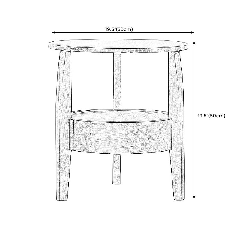 24" L x 24" W Farmhouse Side End Table Wooden Side Table with Shelve and Drawer Clearhalo 'Coffee & Accent Tables' 'End & Side Tables' 'end_side_table' 'end_side_tables' 'furn' 'furn_end_side_tables' 'Furniture' 'furniture_end_side_table' 'Living Room Furniture' 1200x1200_190b6da7-66bd-4b1a-a691-a4ef63b0dc0b