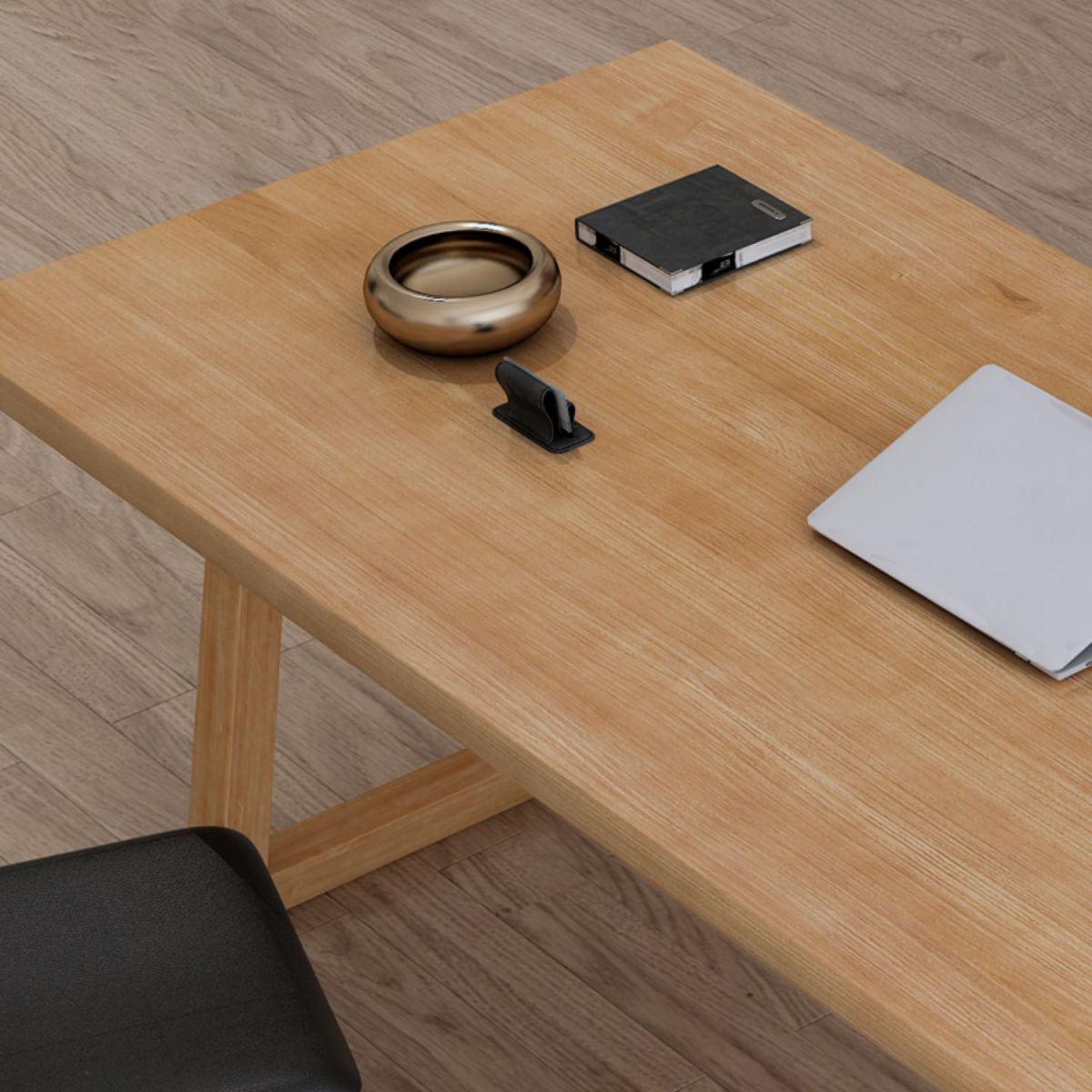 Scrivania da ufficio a slitta in stile moderno scrivania rettangolare in legno massiccio per casa