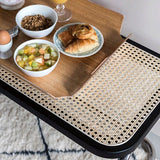 Banco di sedute ammortizzate tropicali in legno di legno e panca per la camera da letto con gambe