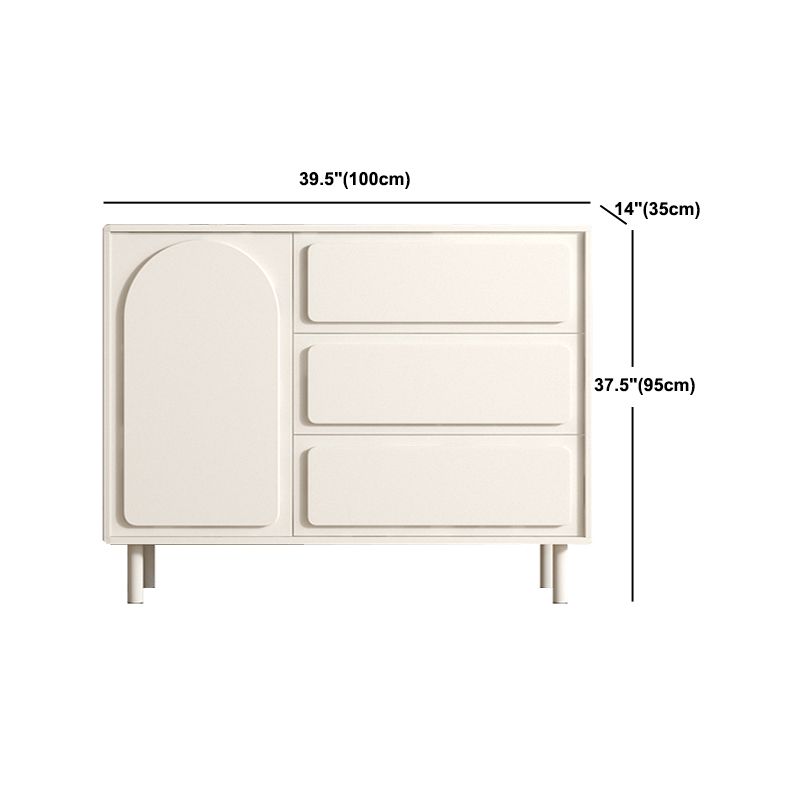 37.4"Tall White Wooden Cabinet , 3- Drawer Rectangle Accent Cabinet Clearhalo 'Cabinets & Chests' 'cabinets_chests' 'furn' 'furn_cabinets_chests' 'Furniture' 'Living Room Furniture' 1200x1200_190cb1b6-8577-49cd-9701-6a272ba6bb13