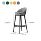 Scandinavian Upholstered Footrest Bar Stool Low Back Home Velvet Matte Finish Stool Clearhalo 'Bar Furniture' 'Bar Stools' 'bar_stools' 'furn' 'furn_bar_stools' 'furniture_bar_stools' 'Kitchen & Dining Furniture' 'kitchen&dining_furn' 'kitchen' 'kitchen_furn' Furniture' 1200x1200_190cc876-dd05-4941-9204-3c8df08dd374