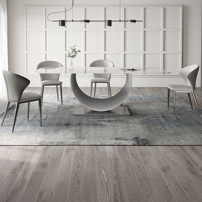 Modern Sintered Stone Dining Table Rectangular Dining Table Set with Metal Base Clearhalo 'Dining Room Sets' 'Dining Tables & Seating' 'dining_room_set' 'furn' 'furn_dining_room_set' 'Furniture' 'furniture_dining_room_set' 'Kitchen & Dining Furniture' 'kitchen&dining_furn' 'kitchen' 1200x1200_190cf127-d5bb-483a-8733-bdc103144b95