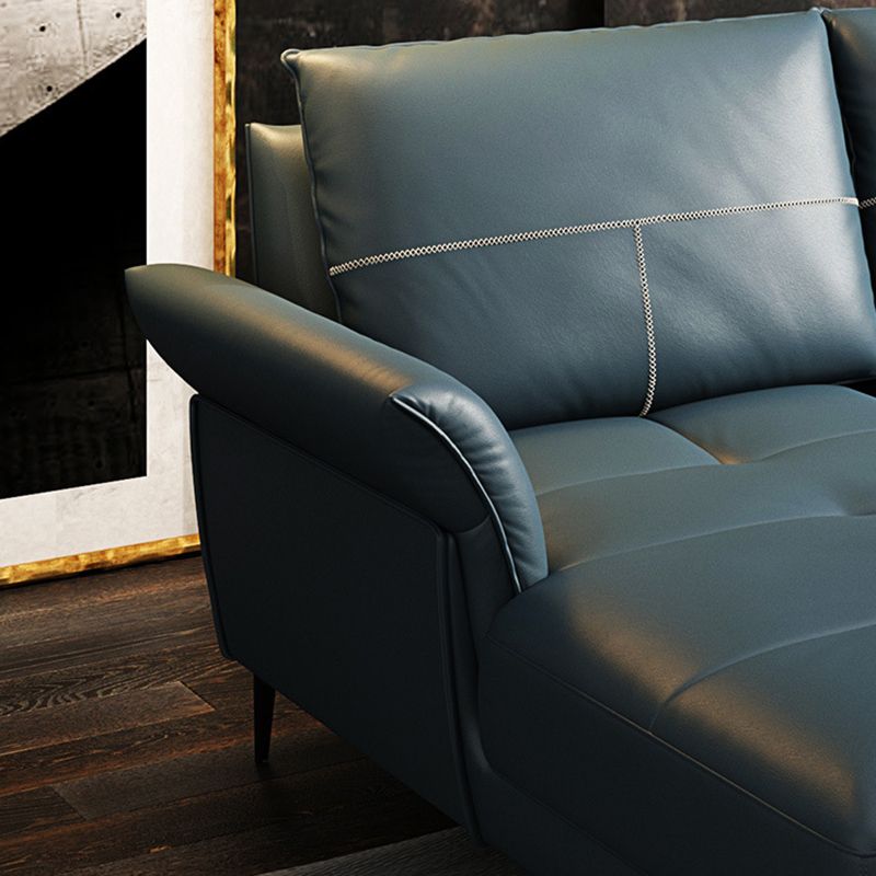 Azure Cushion Back Modern Living Room L-Shape Stationary Sofa & Chaise Clearhalo 'furn' 'furn_sectionals' 'Furniture' 'furniture_sectionals' 'kitchen' 'kitchen_sectionals' 'Living Room Furniture' 'Sectionals' 1200x1200_190d7b6a-5c90-417a-8365-f189d9a38c80