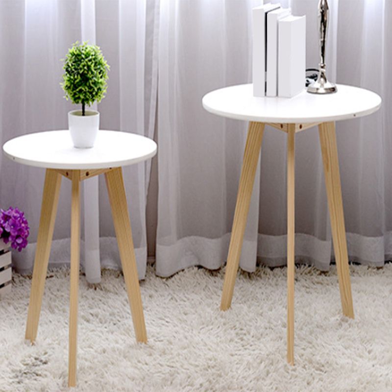 27.56" Tall Round Wood Side Table Contemporary Tri Pin End Table Clearhalo 'Coffee & Accent Tables' 'End & Side Tables' 'end_side_tables' 'furn' 'furn_end_side_tables' 'Furniture' 'Living Room Furniture' 1200x1200_190e677a-09c9-4f50-a220-599e611d9390