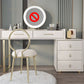 Luxurious Metal Vanity Set with Stool Stone Top Dressing Table