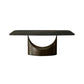 Metal Traditional Luxury Rectangle Dining Table Black Sintered Stone Indoor Table with Pedestal Clearhalo ' dining_table' 'Dining Tables & Seating' 'Dining Tables' 'furn' 'furn_dining_table' 'Furniture' 'furniture_dining_table' 'Kitchen & Dining Furniture' 'kitchen&dining_furn' 'kitchen' 'kitchen_dining_table' 1200x1200_190f1507-27c2-421c-a24c-99d4be4e6697