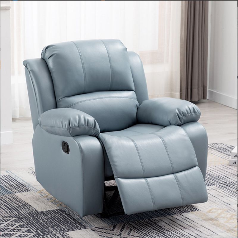 Traditional Standard Recliner Metal Indoor Swiveling Manual-Push Botton Clearhalo 'Chairs & Seating' 'furn' 'furn_recliners' 'Furniture' 'Living Room Furniture' 'Recliners' 1200x1200_190f3307-80d4-4967-9408-af0ef43156b3