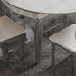 Modern Extendable Dining Table White Round Stone Tabletop for Home Clearhalo 'Dining Tables & Seating' 'Dining Tables' 'dining_table' 'furn' 'furn_dining_table' 'Furniture' 'Kitchen & Dining Furniture' 1200x1200_190f48df-3c4e-4695-9055-0c99e4a20f64