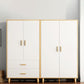 Contemporary Wardrobe Armoire Wooden Armoire with Doors and Legs