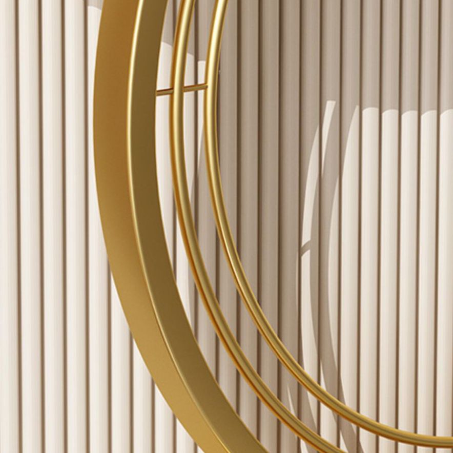 Tavolo da graffio di console in pietra larga 11,8 "con cornice di ferro d'oro